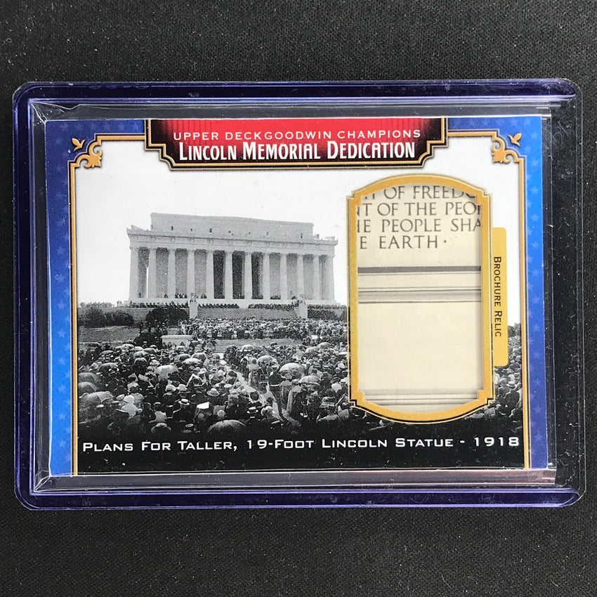 2022 Goodwin Champions Plans For Taller Lincoln Memorial Brochure Relic 27/100