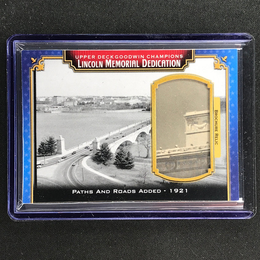 2022 Goodwin Champions PATHS AND ROADS Lincoln Memorial Brochure Relic 78/100