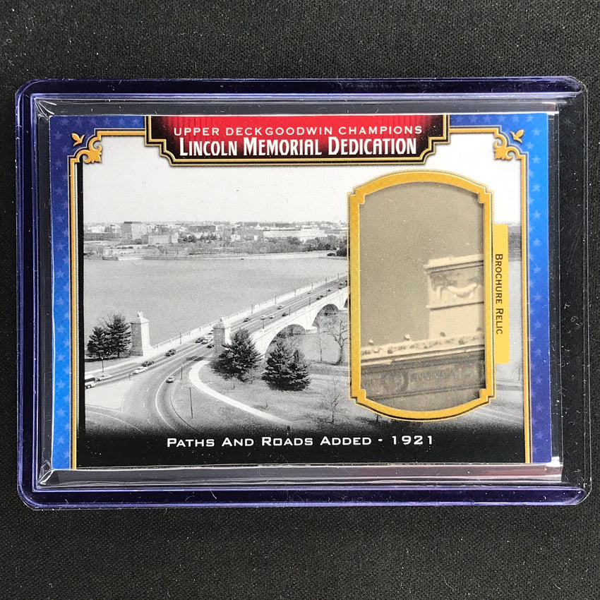 2022 Goodwin Champions Paths And Roads Lincoln Memorial Brochure Relic 78/100