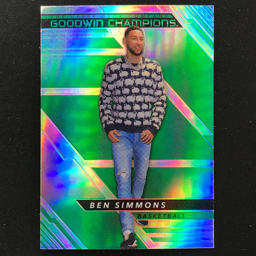 2022 Goodwin Champions BEN SIMMONS Base Platinum Rainbow Green SP #10