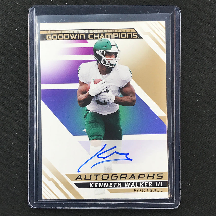 2022 Goodwin Champions Kenneth Walker Iii Autographs Base Auto No Kw A