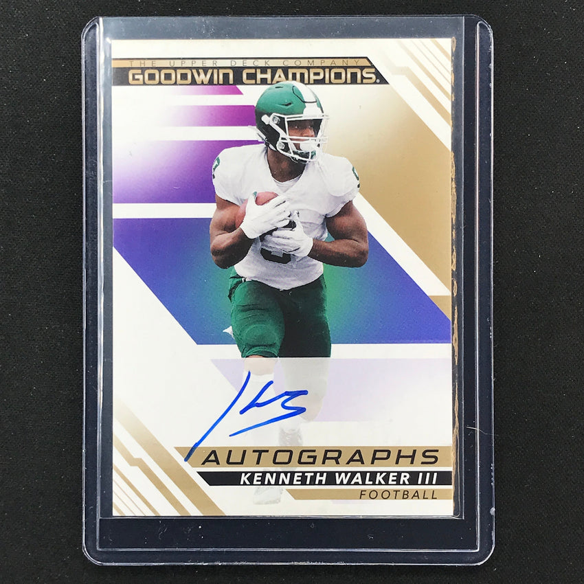 2022 Goodwin Champions Kenneth Walker Iii Autographs Base Auto No Kw B