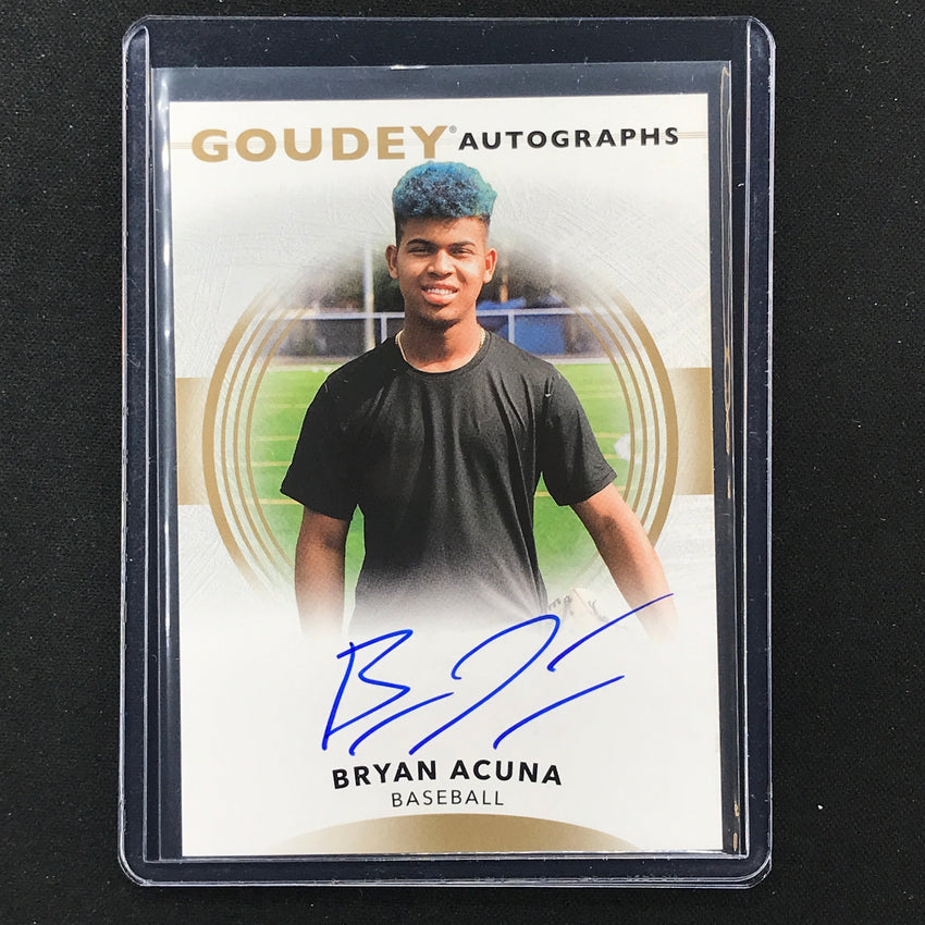 2022 Goodwin Champions BRYAN ACUNA Goudey Autographs Base Auto #BA