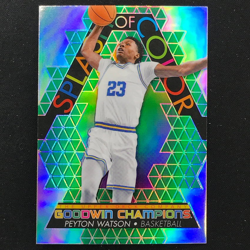 2022 Goodwin Champions PEYTON WATSON Splash Color Platinum Rainbow Green SP #18