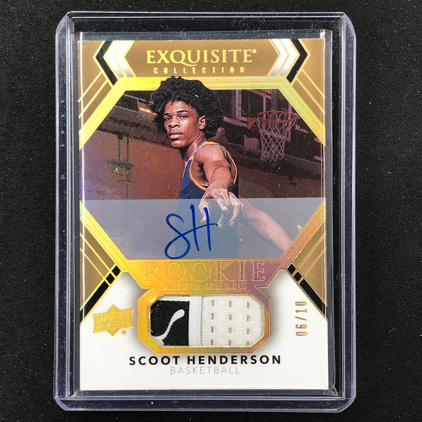 2022 Goodwin Champions Scoot Henderson Exquisite Rookie Auto Relic Gold 6/10