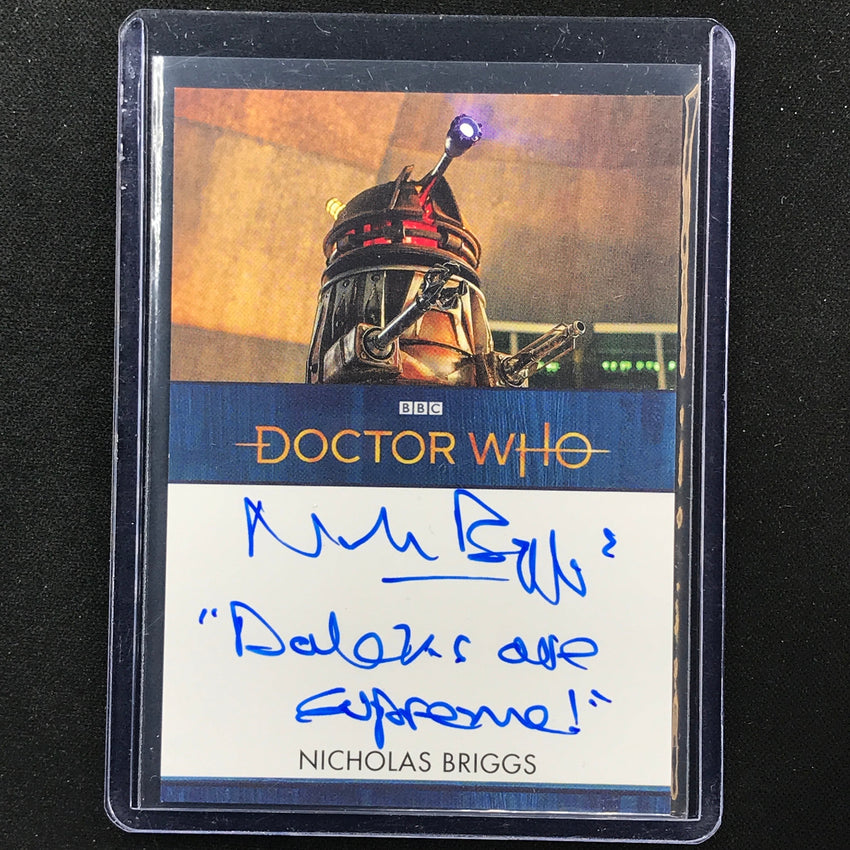 2022 Doctor Who Series 11 And 12 Nicholas Briggs Voice Of Daleks Inscription Auto