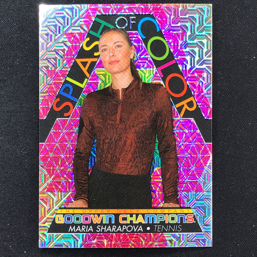 2022 Goodwin Champions MARIA SHARAPOVA Splash Color Platinum Pink Traxx /299 #16