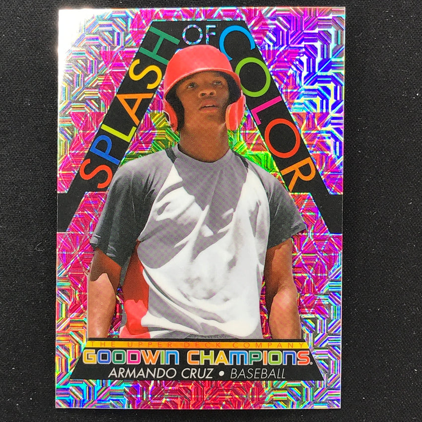 2022 Goodwin Champions ARMANDO CRUZ Splash of Color Platinum Pink Traxx /299 #22