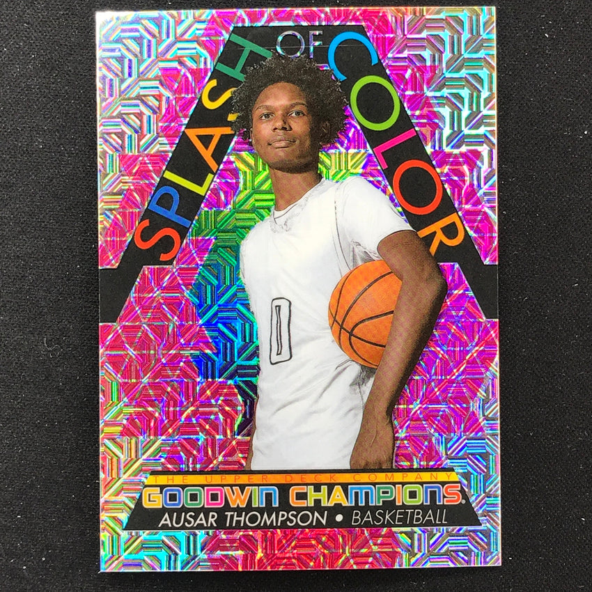 2022 Goodwin Champions Ausar Thompson Splash Color Platinum Pink Traxx /299 No 28