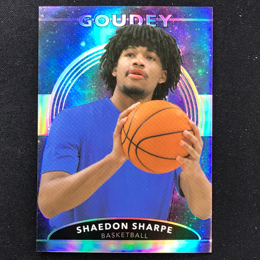 2022 Goodwin Champions Shaedon Sharpe Goudey Platinum Cosmic /199 No 21