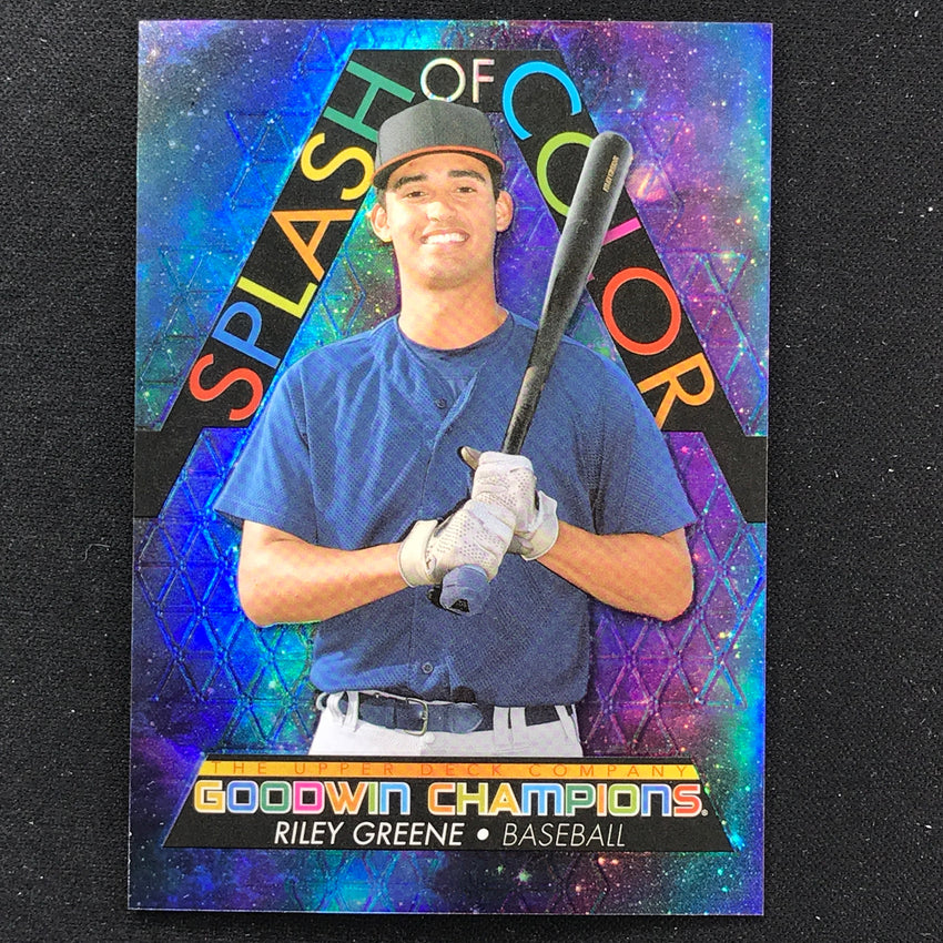 2022 Goodwin Champions RILEY GREENE Splash of Color Platinum Cosmic /199 #7
