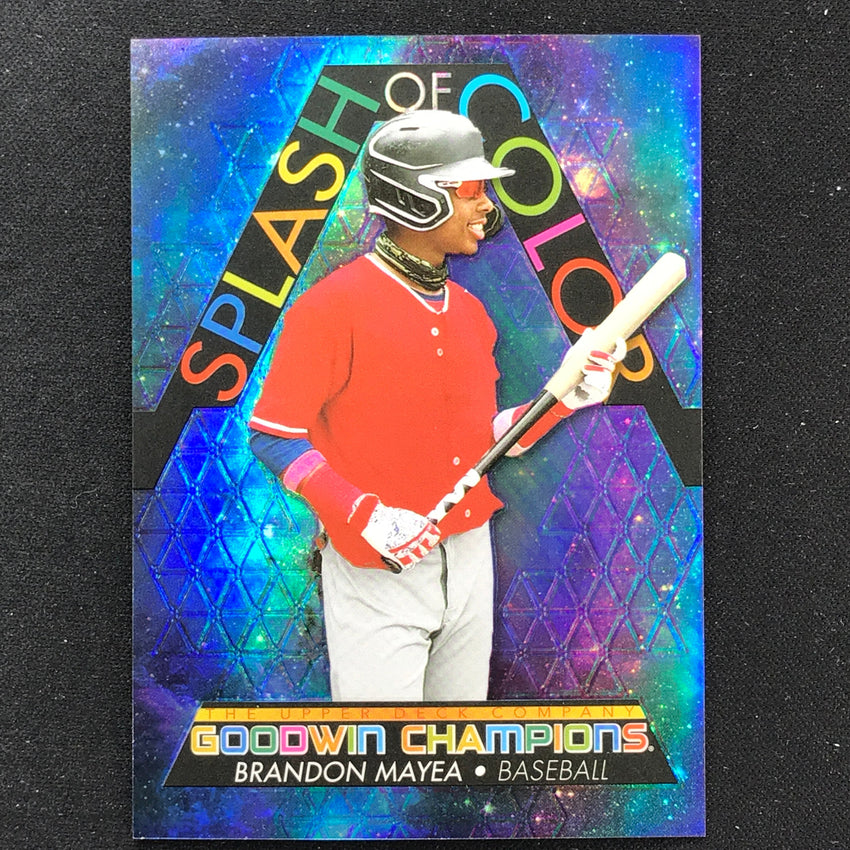 2022 Goodwin Champions BRANDON MAYEA Splash of Color Platinum Cosmic /199 #24