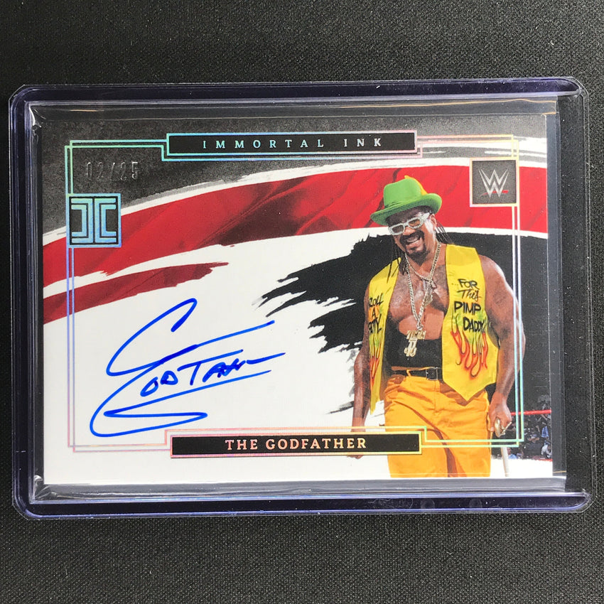 2022 Impeccable Wwe The Godfather Immortal Ink Auto Holo Silver 2/25