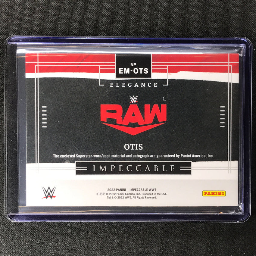 2022 Impeccable Wwe Otis Elegance Memorabilia Patch Auto Holo Gold 6/10