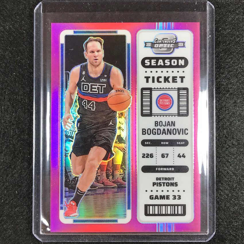 2022-23 Contenders Optic Bojan Bogdanovic Season Ticket Pink 25/75