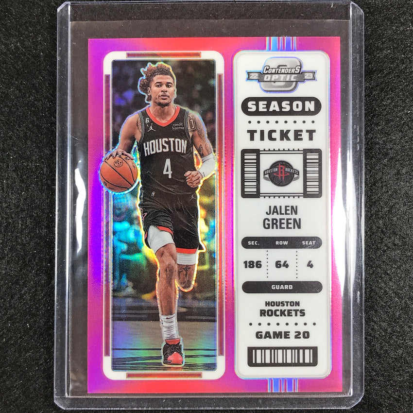 2022-23 Contenders Optic Jalen Green Season Ticket Pink 51/75