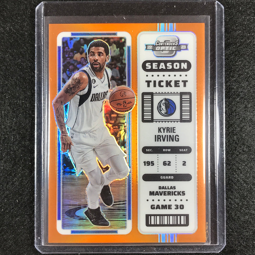 2022-23 Contenders Optic Kyrie Irving Season Ticket Orange 3/49