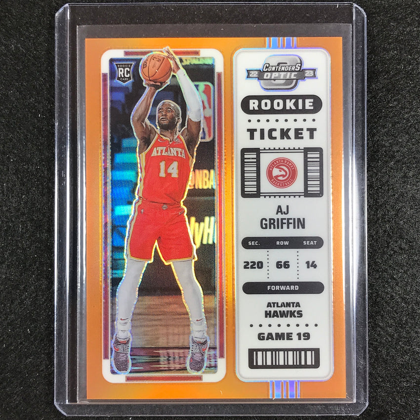 2022-23 Contenders Optic Aj Griffin Rookie Ticket Orange 20/49