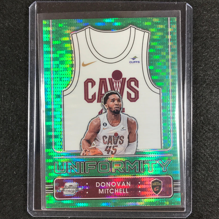 2022-23 Contenders Optic Donovan Mitchell Uniformity Green Pulsar 3/25