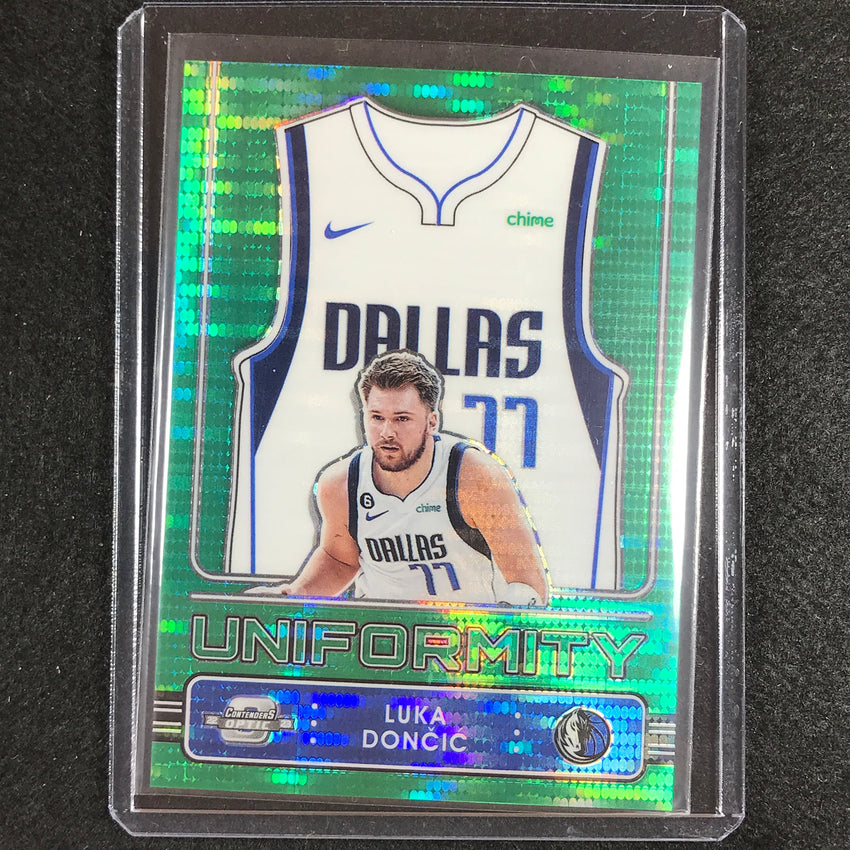 2022-23 Contenders Optic Luka Doncic Uniformity Green Pulsar 3/25