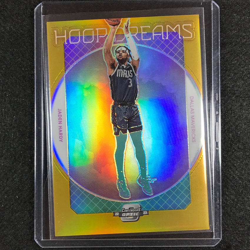 2022-23 Contenders Optic Jaden Hardy Hoop Dreams Rookie Gold Prizm 10/10