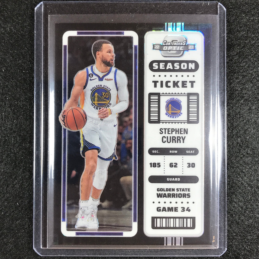 2022-23 Contenders Optic Stephen Curry Season Ticket Black Pandora Ssp No 91