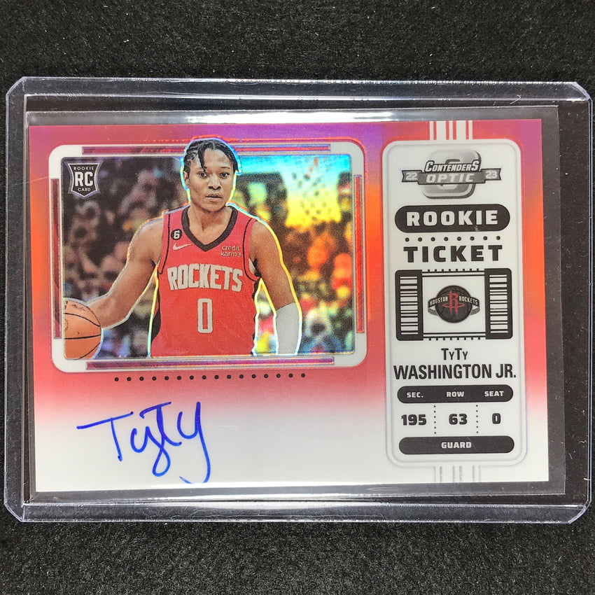 2022-23 Contenders Optic Tyty Washington Jr. Variation Rookie Ticket Auto 3/99