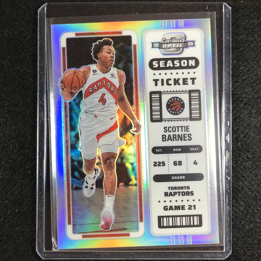 2022-23 Contenders Optic Scottie Barnes Season Ticket Silver Prizm No 17