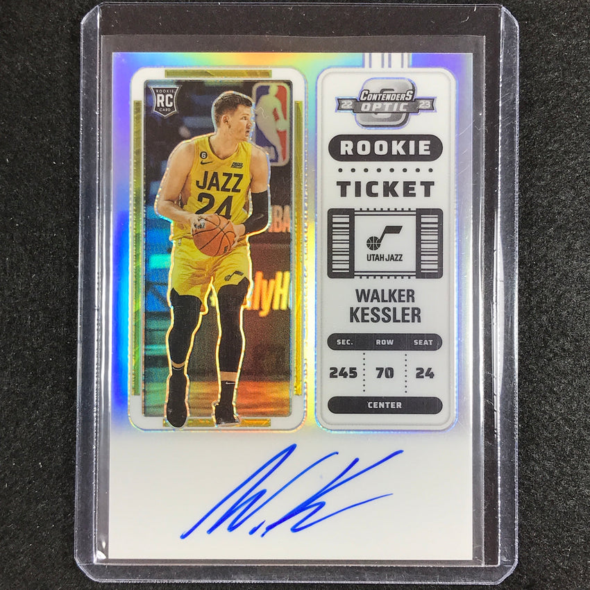 2022-23 Contenders Optic Walker Kessler Rookie Ticket Auto Silver Prizm No 136 B