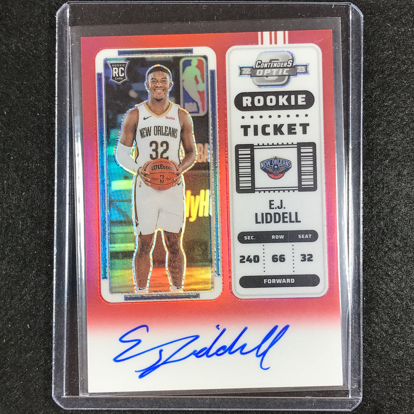 2022-23 Contenders Optic E.j. Liddell Rookie Ticket Auto Red 38/99