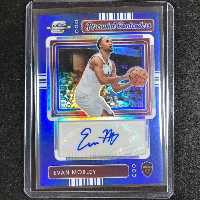2022-23 Contenders Optic Evan Mobley Perennial Contenders Auto Blue 59/75