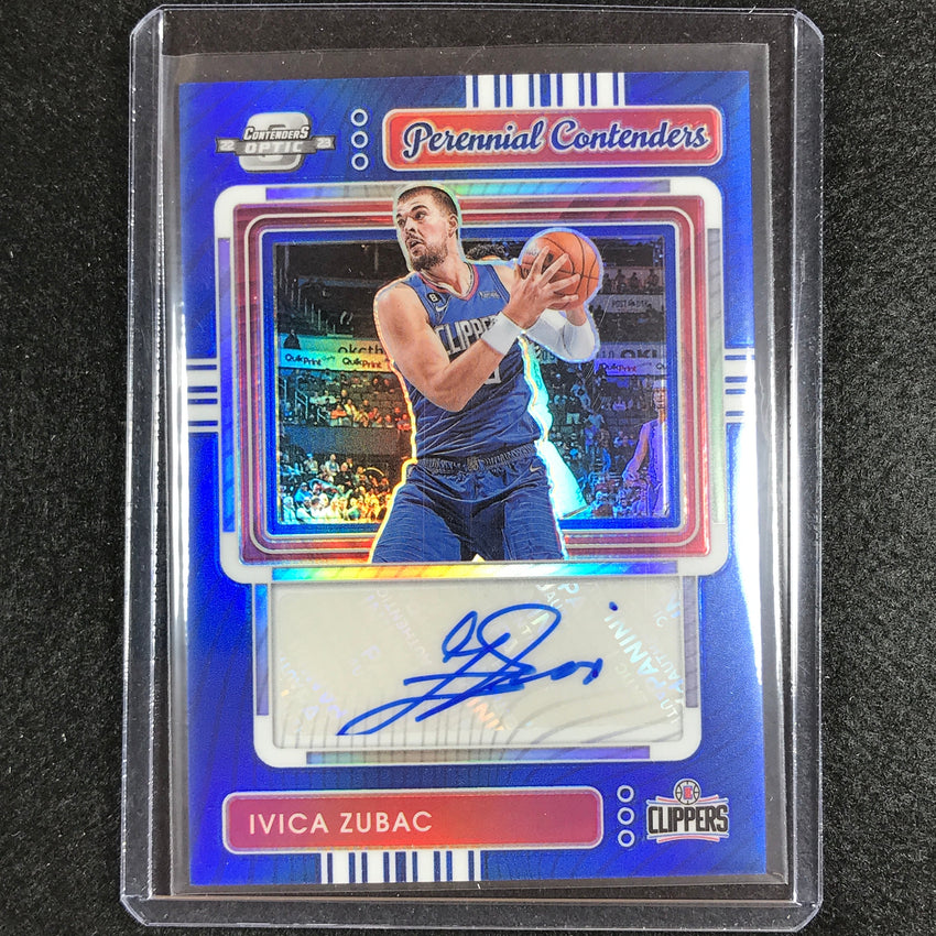 2022-23 Contenders Optic Ivica Zubac Perennial Contenders Auto Blue 17/75