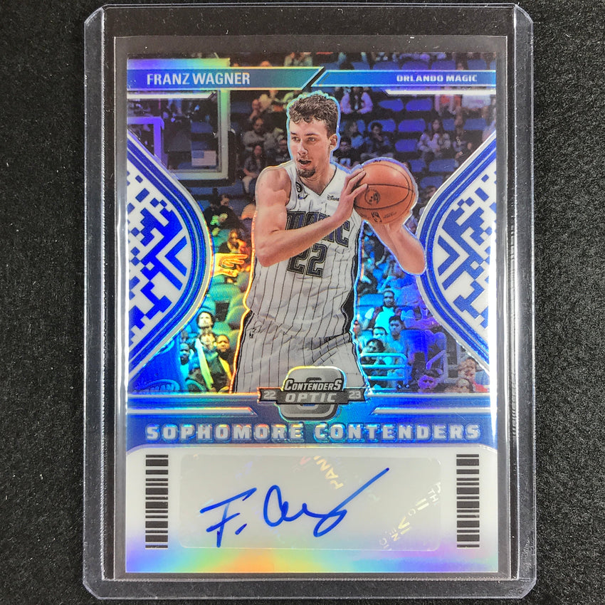 2022-23 Contenders Optic Franz Wagner Sophomore Contenders Auto Blue 8/75