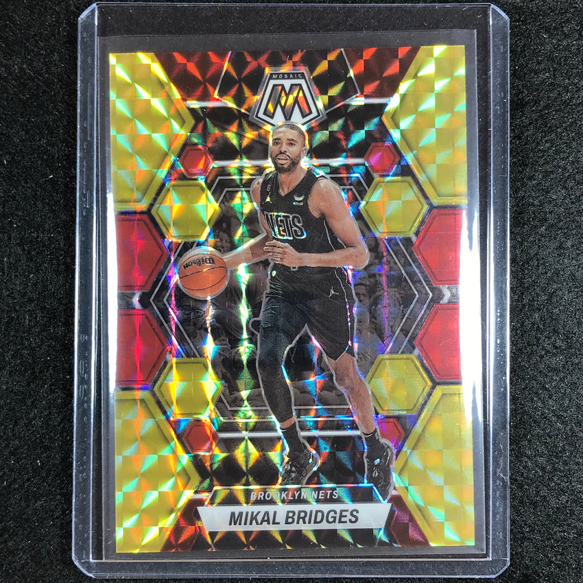 2022-23 Mosaic Mikal Bridges Choice Fusion Red And Yellow 78/88 No 2