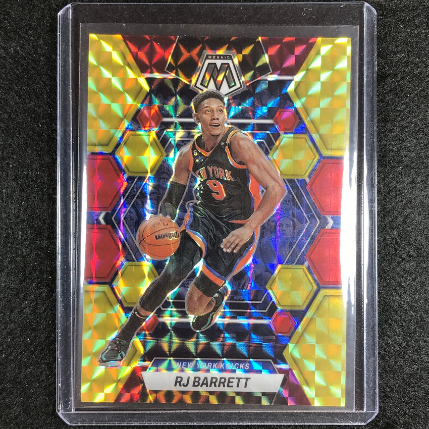 2022-23 Mosaic Rj Barrett Choice Fusion Red And Yellow 29/88 No 3