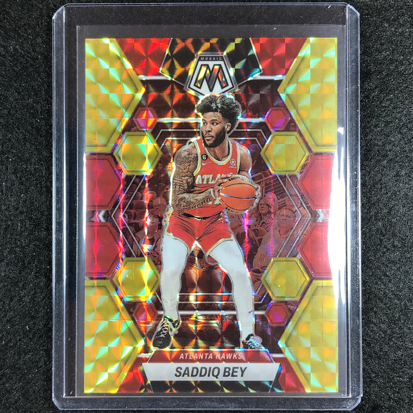 2022-23 Mosaic SADDIQ BEY Choice Fusion Red and Yellow 60/88 #25