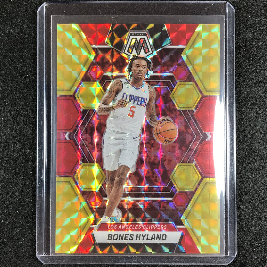 2022-23 Mosaic Bones Hyland Choice Fusion Red And Yellow 3/88 No 51