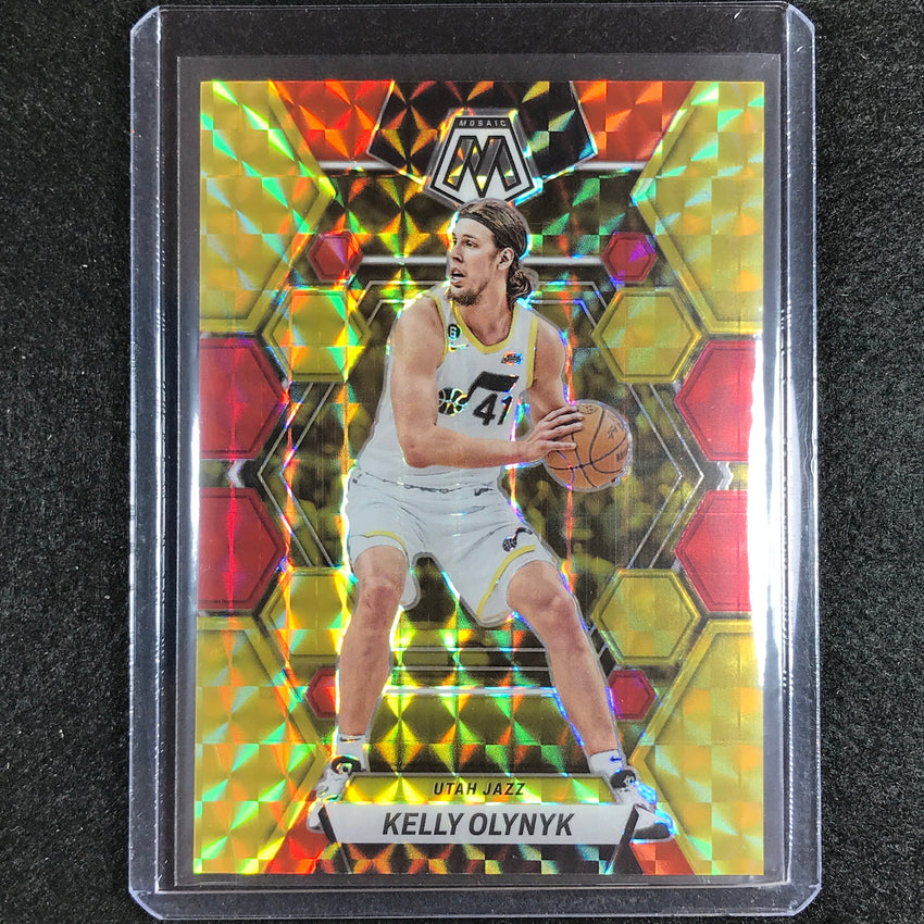 2022-23 Mosaic KELLY OLYNYK Choice Fusion Red and Yellow 35/88 #62