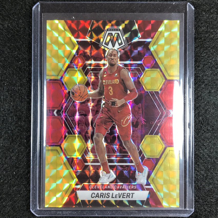 2022-23 Mosaic Caris Levert Choice Fusion Red And Yellow 63/88 No 67
