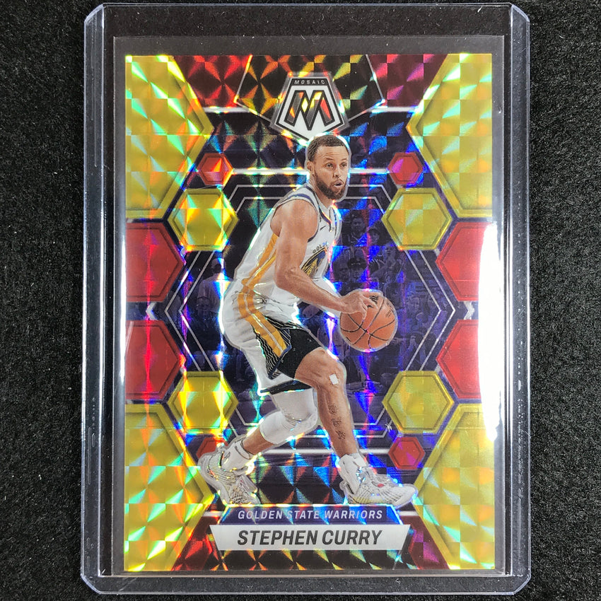 2022-23 Mosaic Stephen Curry Choice Fusion Red And Yellow 11/88 No 92