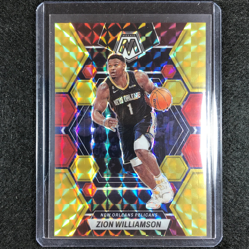 2022-23 Mosaic Zion Williamson Choice Fusion Red And Yellow 29/88 No 120