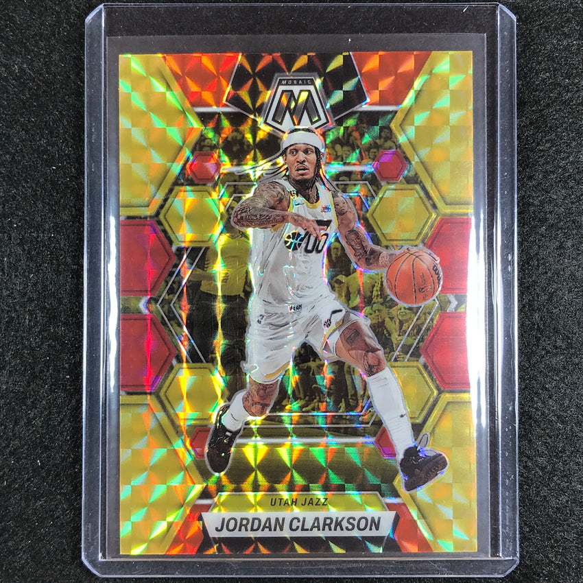 2022-23 Mosaic Jordan Clarkson Choice Fusion Red And Yellow 56/88 No 123