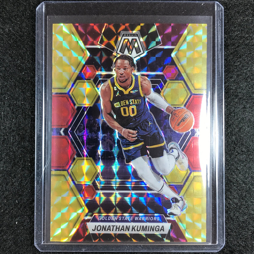 2022-23 Mosaic Jonathan Kuminga Choice Fusion Red And Yellow 12/88 No 184