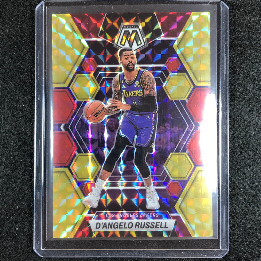 2022-23 Mosaic Dangelo Russell Choice Fusion Red And Yellow 13/88 No 190