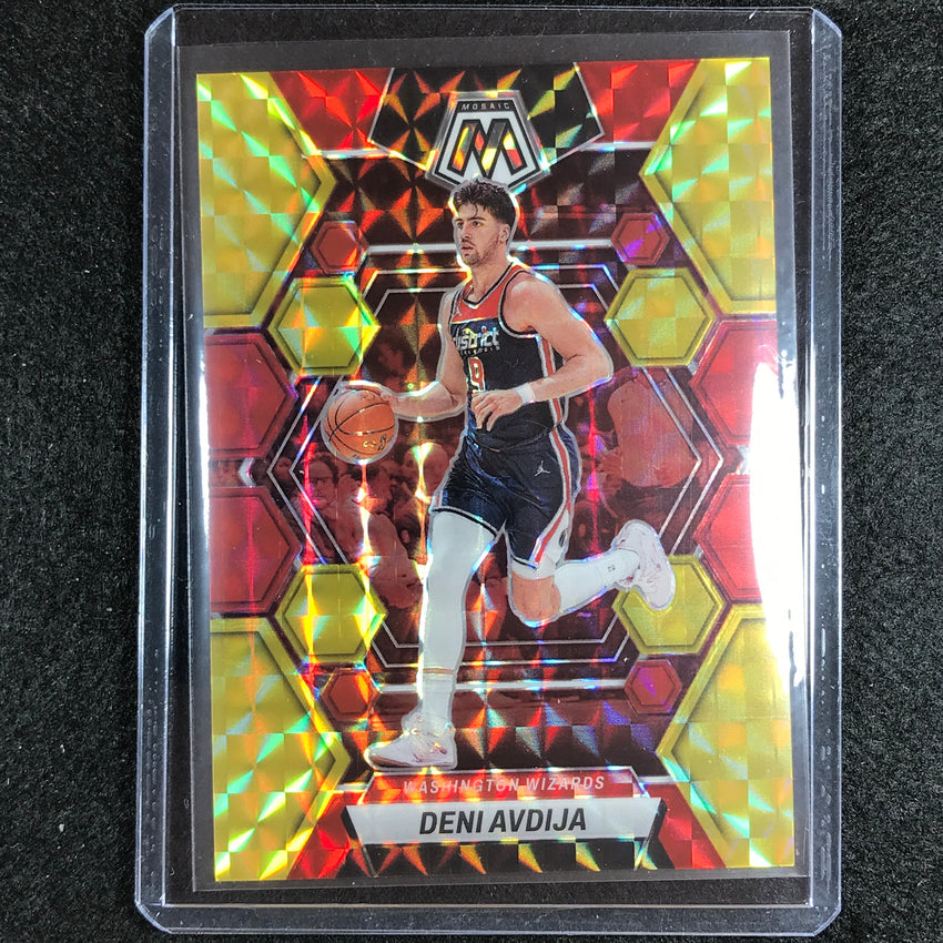 2022-23 Mosaic Deni Avdija Choice Fusion Red And Yellow 53/88 No 195