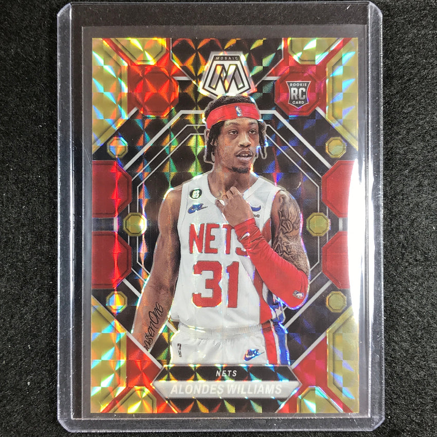 2022-23 Mosaic ALONDES WILLIAMS Rookie Choice Fusion Red and Yellow 39/88 #235