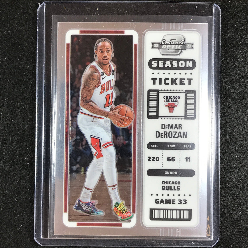 2022-23 Contenders Optic Demar Derozan Season Ticket Base No 8