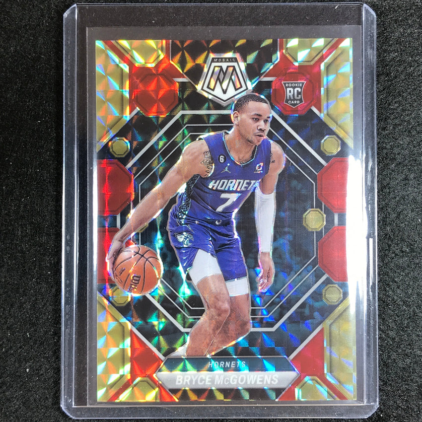 2022-23 Mosaic Bryce Mcgowens Rookie Choice Fusion Red And Yellow 18/88 No 242
