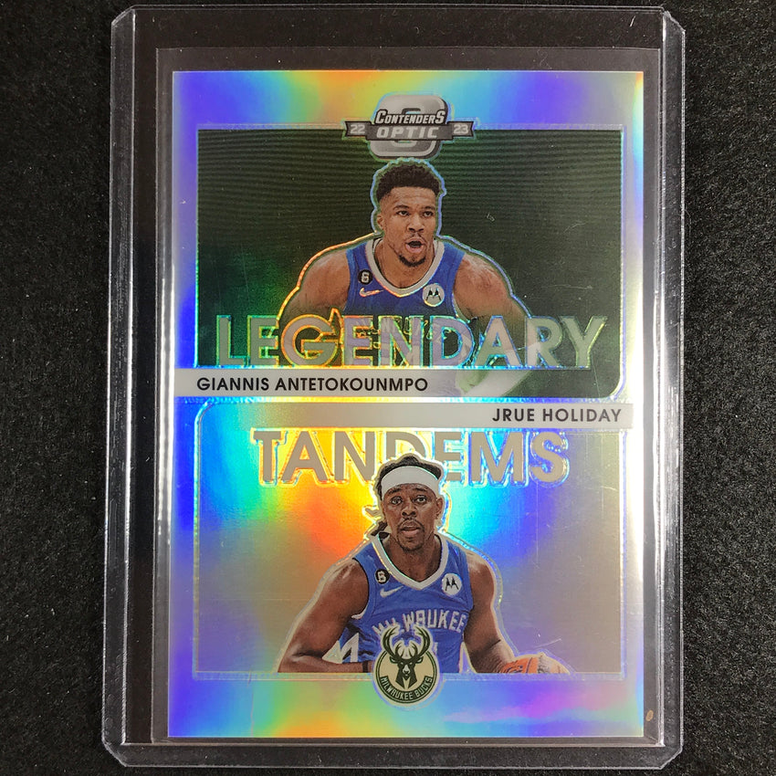 2022-23 Contenders Optic ANTETOKOUNMPO JRUE HOLIDAY Legendary Tandems Silver #11