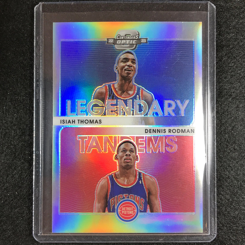 2022-23 Contenders Optic Isiah Thomas Dennis Rodman Legendary Tandem Silver No 18